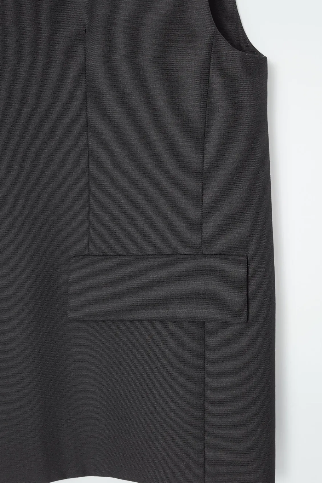 COS LONGLINE WOOL-BLEND TWILL VEST-Women Tops | Vests & Tailoring