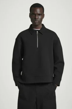 COS LONG-SLEEVED HALF-ZIP POLO SHIRT- Polo Shirts