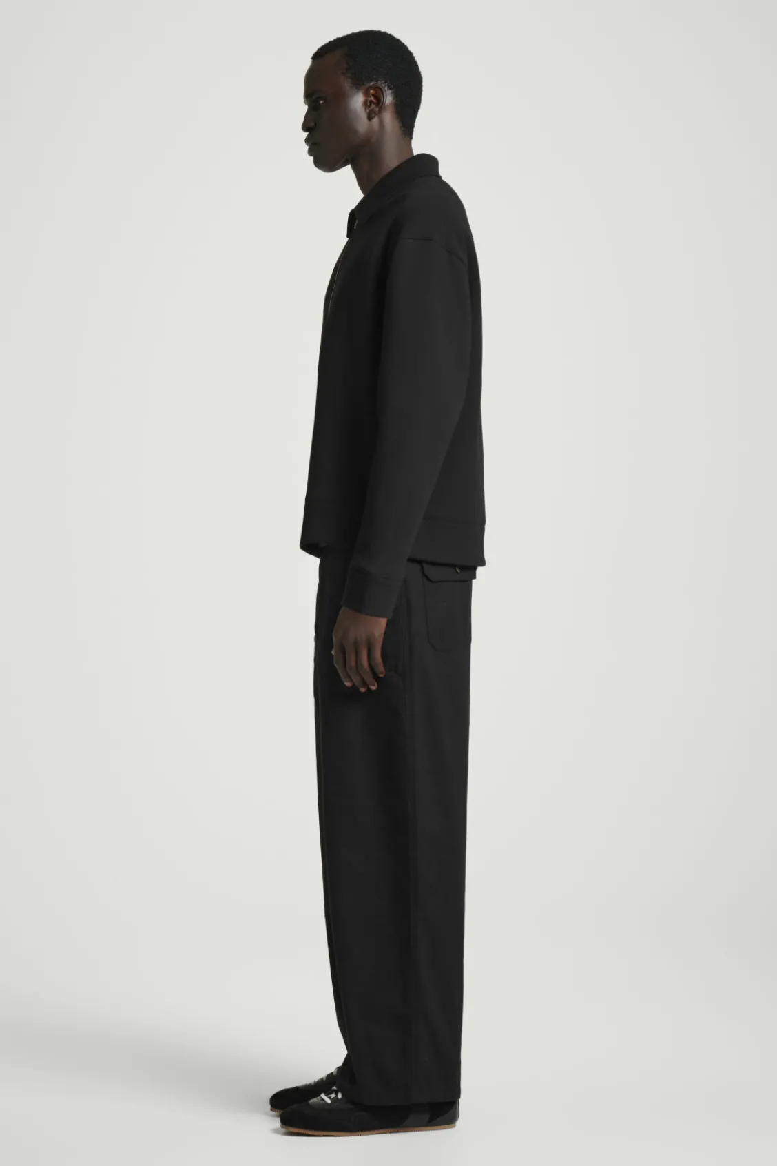 COS LONG-SLEEVED HALF-ZIP POLO SHIRT- Polo Shirts