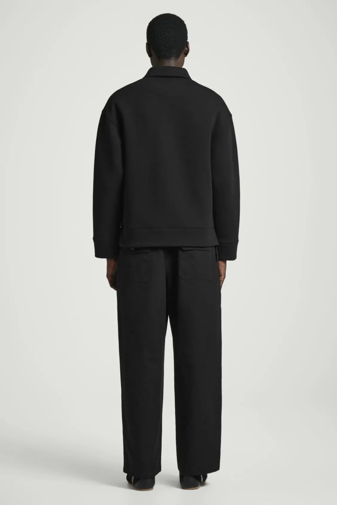 COS LONG-SLEEVED HALF-ZIP POLO SHIRT- Polo Shirts