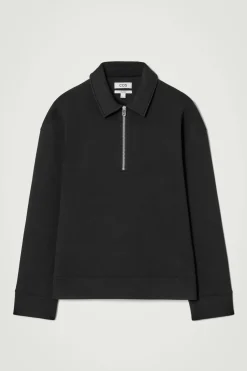 COS LONG-SLEEVED HALF-ZIP POLO SHIRT- Polo Shirts
