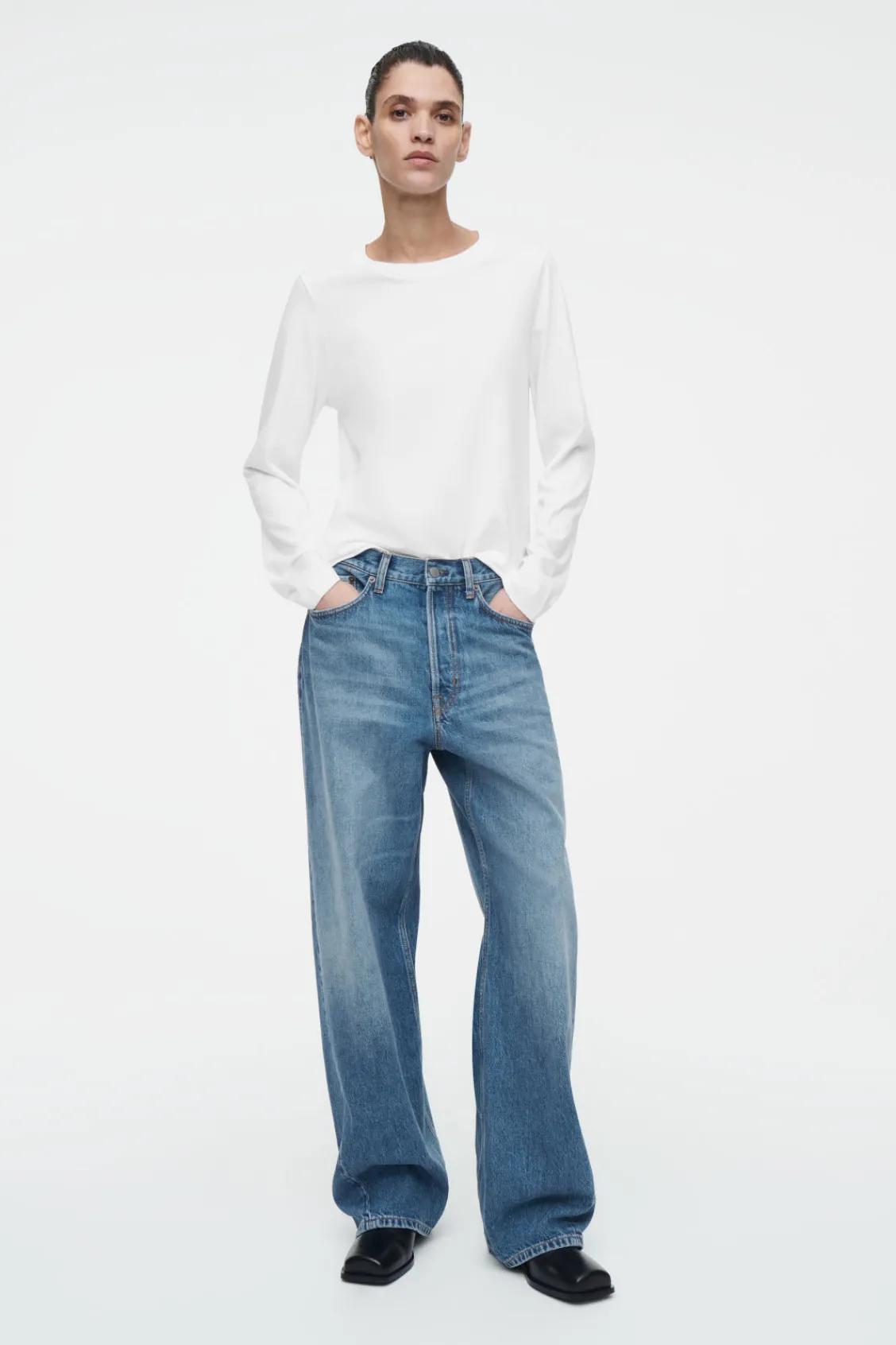 COS 24/7 LONG-SLEEVED T-SHIRT-Women Tops