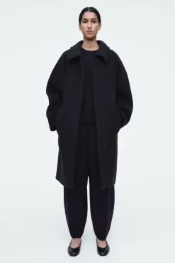COS MERINO WOOL BARREL-LEG TROUSERS-Women Pants | Sweaters & Cardigans