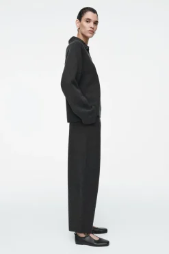 COS MERINO WOOL BARREL-LEG TROUSERS-Women Pants | Sweaters & Cardigans