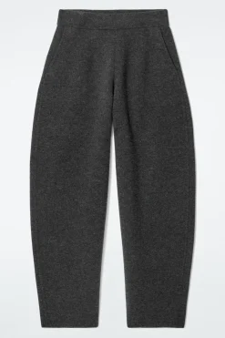 COS MERINO WOOL BARREL-LEG TROUSERS-Women Pants | Sweaters & Cardigans