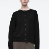 COS MERINO WOOL CREW-NECK CARDIGAN-Women Sweaters & Cardigans