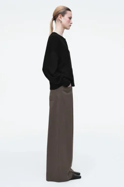 COS MERINO WOOL CREW-NECK CARDIGAN-Women Sweaters & Cardigans