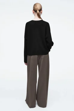 COS MERINO WOOL CREW-NECK CARDIGAN-Women Sweaters & Cardigans