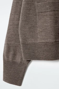 COS MERINO WOOL CREW-NECK CARDIGAN-Women Sweaters & Cardigans