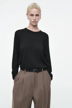 COS MERINO WOOL CREW-NECK SWEATER-Women Sweaters & Cardigans