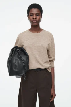 COS MERINO WOOL CREW-NECK SWEATER-Women Sweaters & Cardigans
