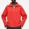 COS MERINO WOOL HALF-ZIP JUMPER-Women Sweaters & Cardigans