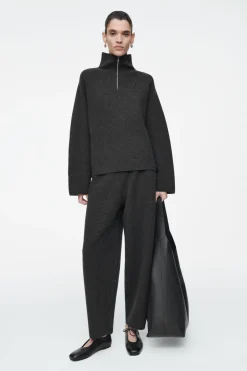 COS MERINO WOOL HALF-ZIP JUMPER-Women Tops | Sweaters & Cardigans