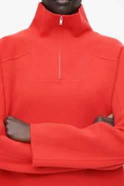 COS MERINO WOOL HALF-ZIP JUMPER-Women Sweaters & Cardigans