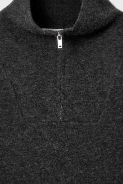 COS MERINO WOOL HALF-ZIP JUMPER-Women Tops | Sweaters & Cardigans