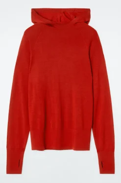 COS MERINO WOOL HOODIE-Women Tops | Sweaters & Cardigans