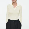 COS MERINO WOOL POLO SHIRT-Women Shirts & Blouses | Tops