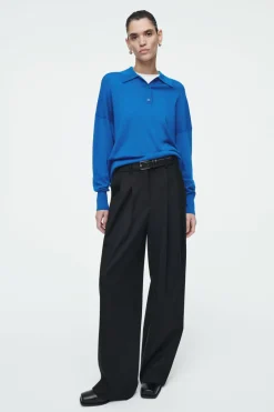 COS MERINO WOOL POLO SHIRT-Women Shirts & Blouses | Tops