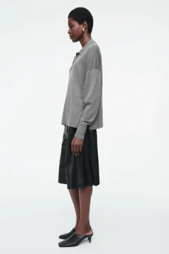COS MERINO WOOL POLO SHIRT-Women Shirts & Blouses | Tops