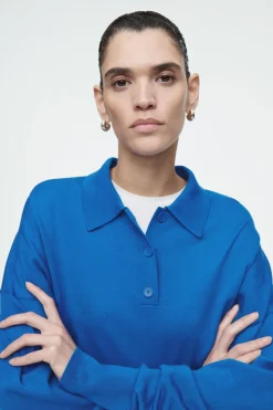 COS MERINO WOOL POLO SHIRT-Women Shirts & Blouses | Tops