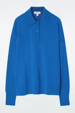 COS MERINO WOOL POLO SHIRT-Women Shirts & Blouses | Tops