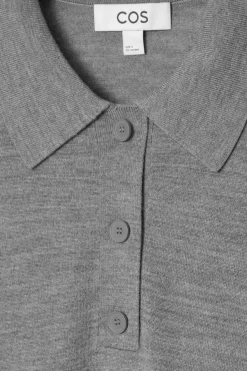 COS MERINO WOOL POLO SHIRT-Women Shirts & Blouses | Tops