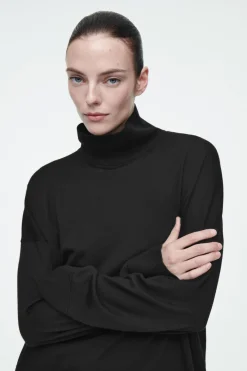 COS MERINO WOOL TURTLENECK SWEATER-Women Sweaters & Cardigans
