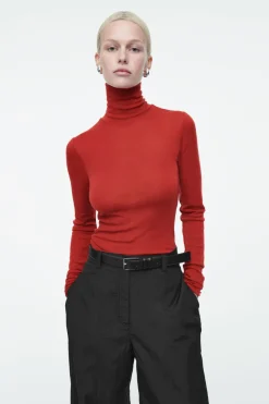 COS MERINO WOOL TURTLENECK TOP-Women Tops | Sweaters & Cardigans