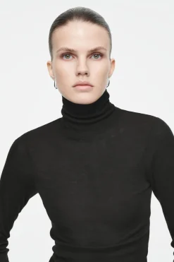 COS MERINO WOOL TURTLENECK TOP-Women T-Shirts | Tops