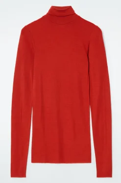 COS MERINO WOOL TURTLENECK TOP-Women Tops | Sweaters & Cardigans