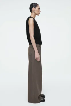 COS MERINO WOOL-BLEND WIDE-LEG PANTS-Women Pants