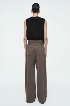 COS MERINO WOOL-BLEND WIDE-LEG PANTS-Women Pants