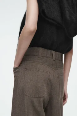 COS MERINO WOOL-BLEND WIDE-LEG PANTS-Women Pants