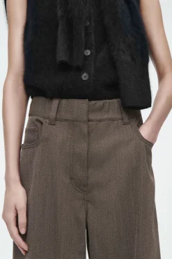 COS MERINO WOOL-BLEND WIDE-LEG PANTS-Women Pants