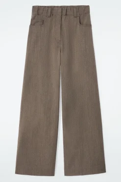 COS MERINO WOOL-BLEND WIDE-LEG PANTS-Women Pants