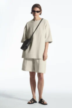 COS MID-WEIGHT JERSEY SHORTS-Women Pants