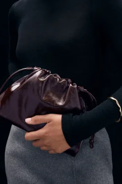 COS MINI CAVATELLI CLUTCH - LEATHER-Women Bags