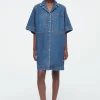 COS MINI DENIM SHIRT DRESS-Women Dresses & Jumpsuits
