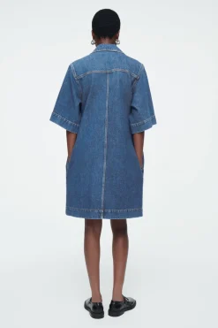 COS MINI DENIM SHIRT DRESS-Women Dresses & Jumpsuits