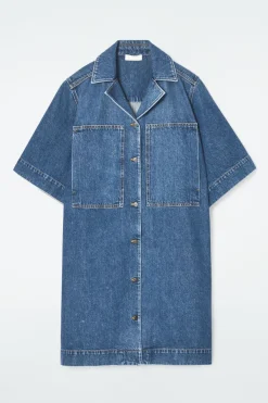 COS MINI DENIM SHIRT DRESS-Women Dresses & Jumpsuits