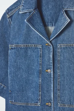 COS MINI DENIM SHIRT DRESS-Women Dresses & Jumpsuits