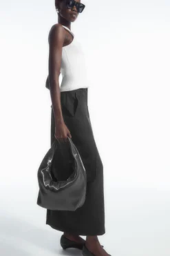 COS MINI SLING HIGH-SHINE SHOULDER BAG-Women Bags