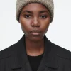 COS MÉLANGE WOOL-BLEND BEANIE-Women Hats & Scarves