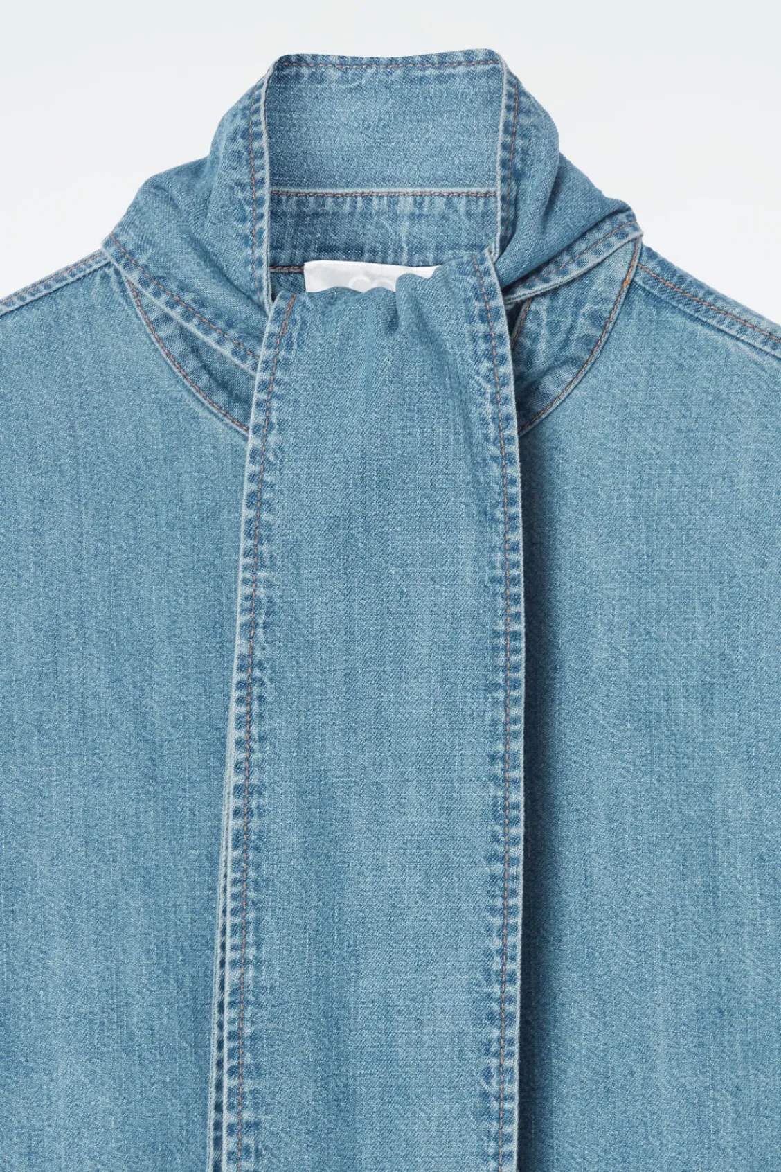 COS NECK-TIE DENIM BLOUSE-Women Shirts & Blouses | Tops