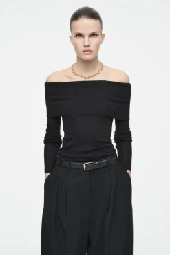 COS OFF-THE-SHOULDER MERINO WOOL TOP-Women Tops | Sweaters & Cardigans