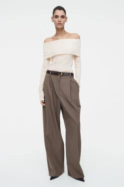 COS OFF-THE-SHOULDER MERINO WOOL TOP-Women Tops | Sweaters & Cardigans