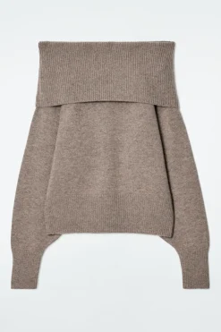 COS OFF-THE-SHOULDER MERINO WOOL SWEATER-Women Tops | Sweaters & Cardigans