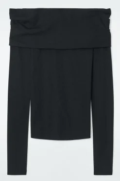 COS OFF-THE-SHOULDER MERINO WOOL TOP-Women Tops | Sweaters & Cardigans