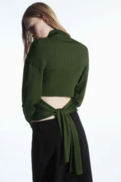 COS OPEN-BACK RIBBED-KNIT TOP-Women Tops | Sweaters & Cardigans