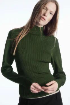 COS OPEN-BACK RIBBED-KNIT TOP-Women Tops | Sweaters & Cardigans